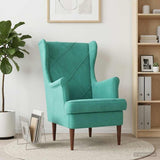 Vidaxl fauteuil turquoise fluweel