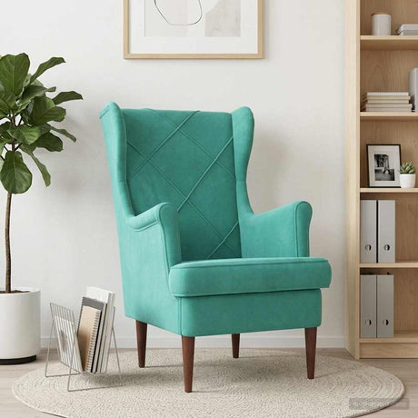 Vidaxl fauteuil turquoise fluweel