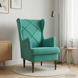 Vidaxl fauteuil turquoise fluweel