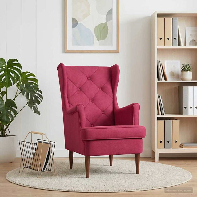 Vidaxl fauteuil wijnrood fluweel