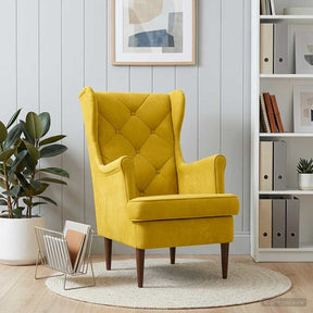 Vidaxl fauteuil geel fluweel