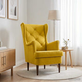Vidaxl fauteuil geel fluweel
