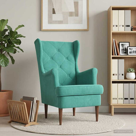 Vidaxl fauteuil turquoise fluweel