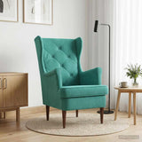 Vidaxl fauteuil turquoise fluweel