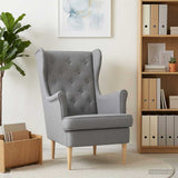Vidaxl fauteuil lichtgrijs stof