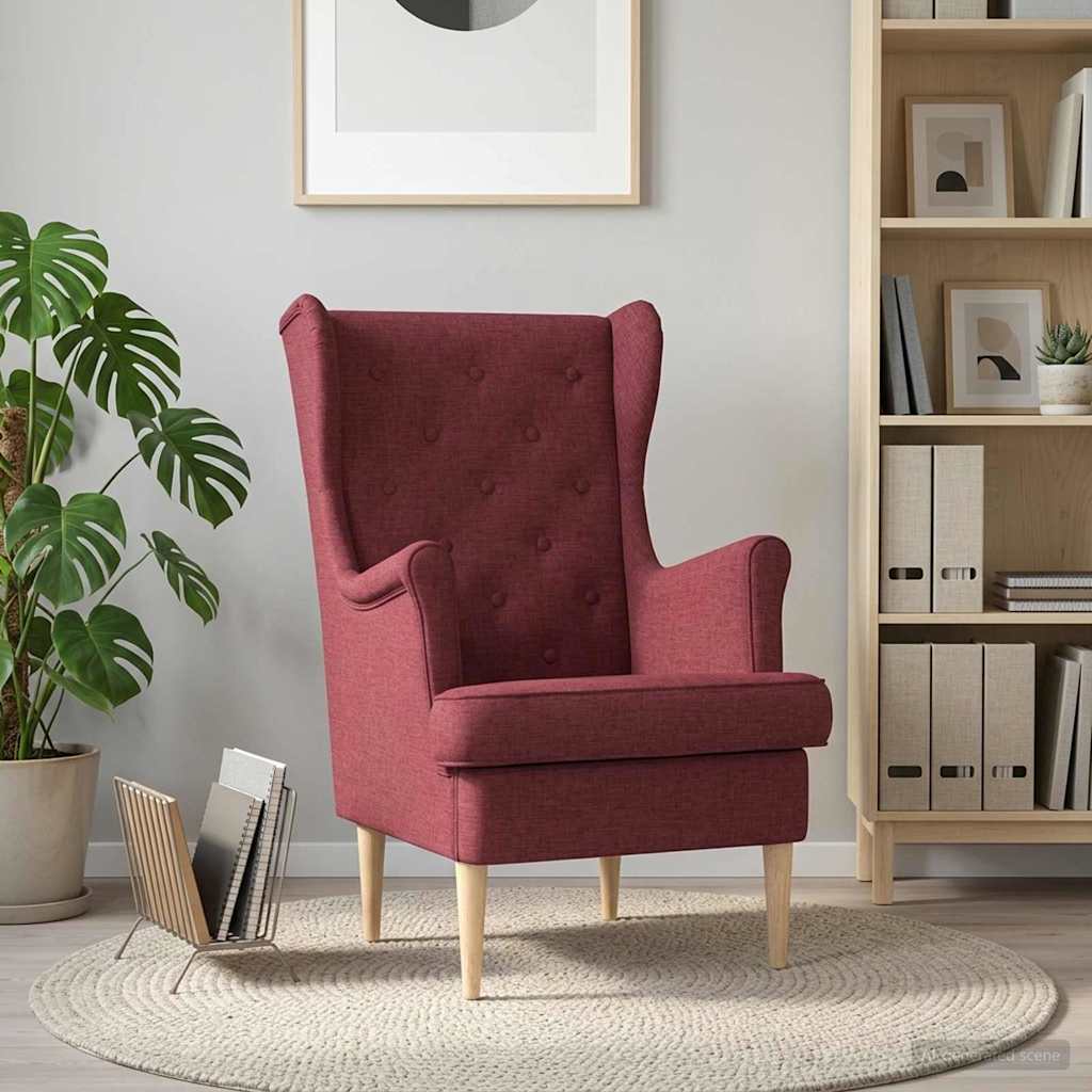 Vidaxl fauteuil wijnrood stof
