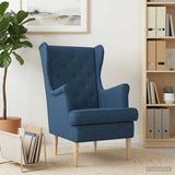 Vidaxl fauteuil blauw stof