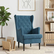 Vidaxl fauteuil blauw fluweel