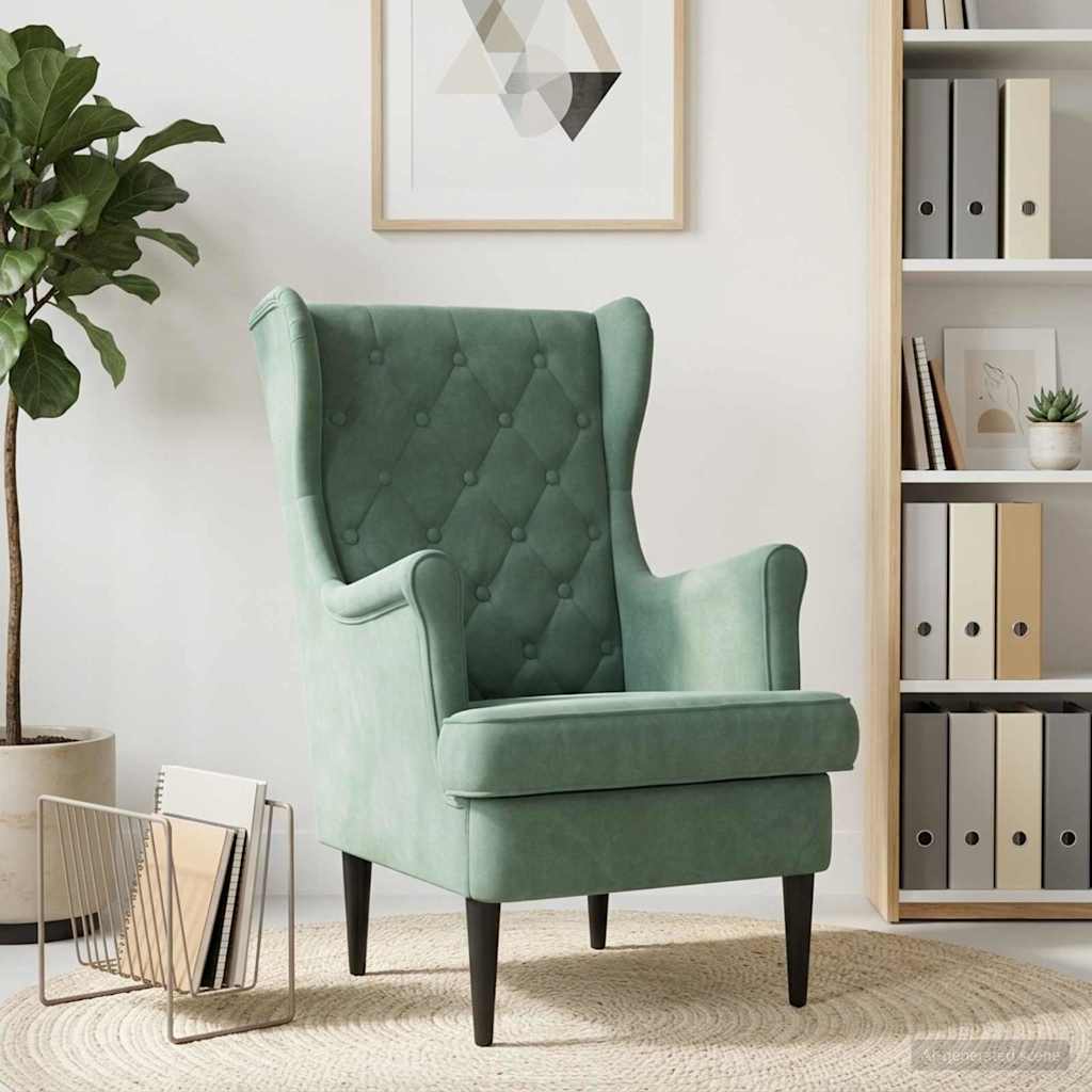 Vidaxl fauteuil zeegroen fluweel