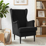 Vidaxl fauteuil zwart fluweel