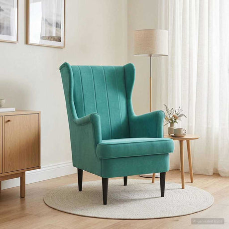 Vidaxl fauteuil turquoise fluweel