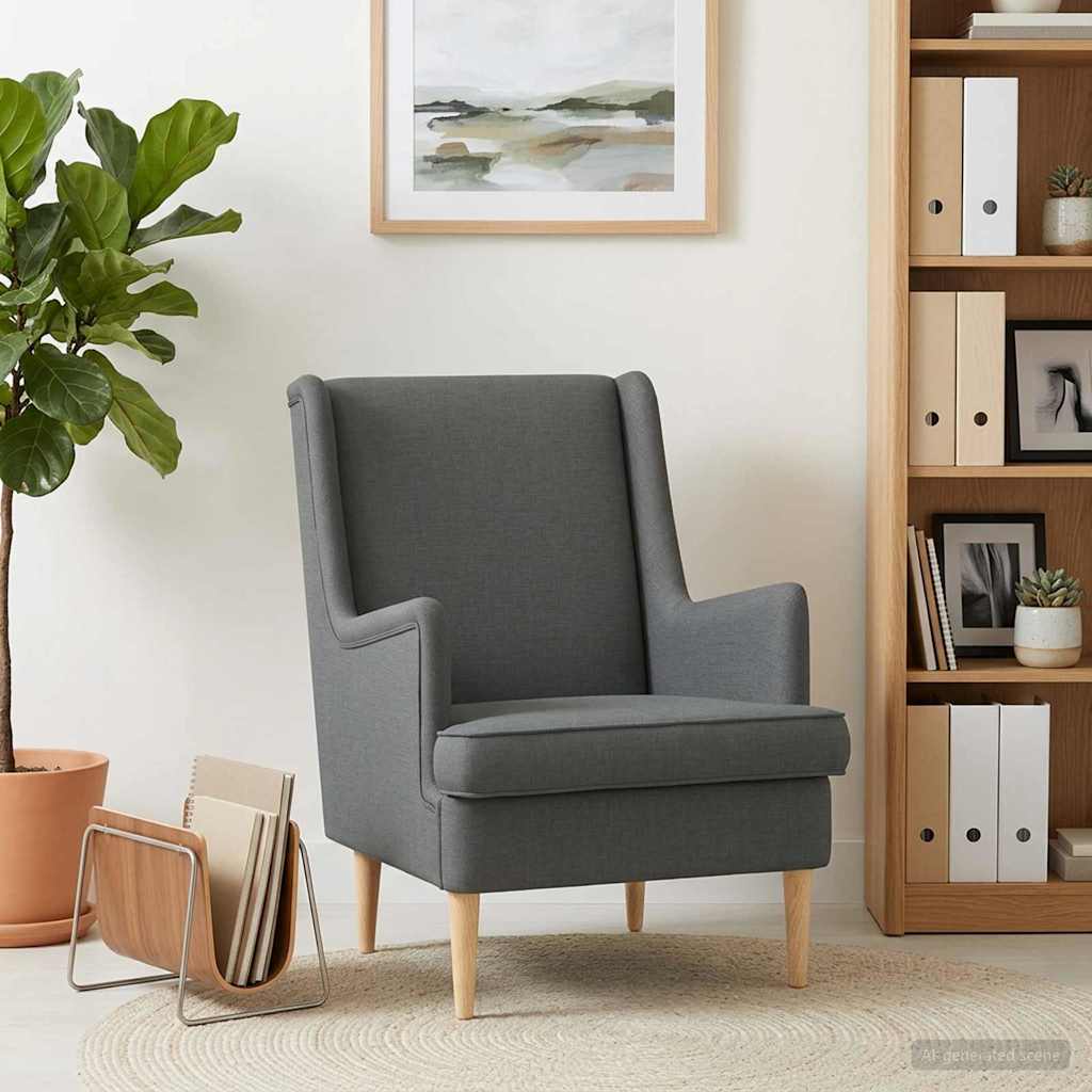 Vidaxl fauteuil donkergrijs stof
