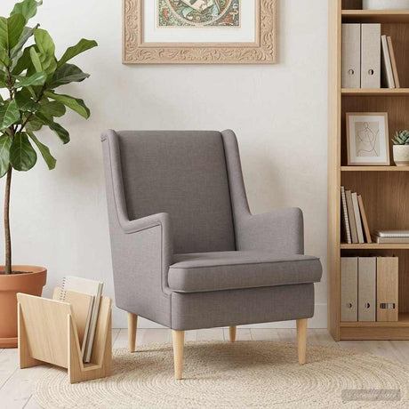 Vidaxl fauteuil taupe stof