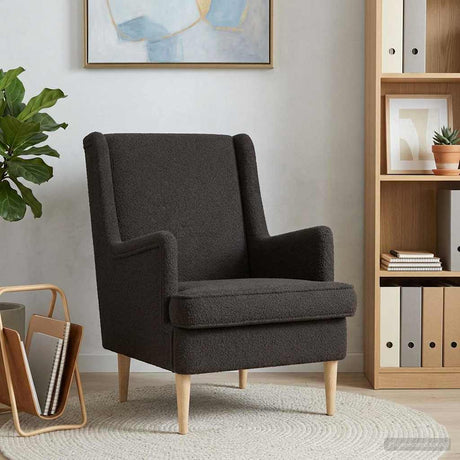 Vidaxl fauteuil zwart bouclé