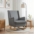 Vidaxl schommelstoel lichtgrijs 62 x 80 x 85 cm stof