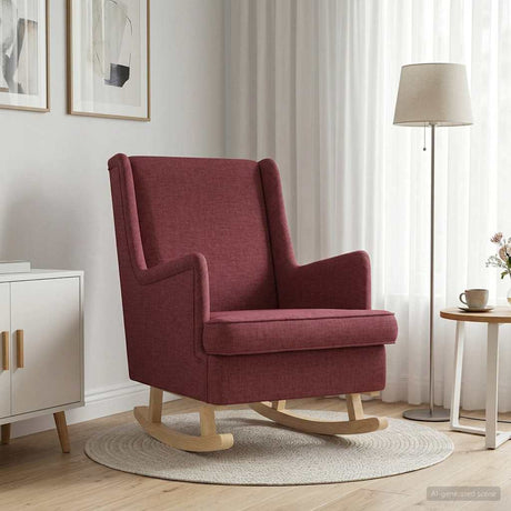 Vidaxl schommelstoel wijnrood 62 x 80 x 85 cm stof