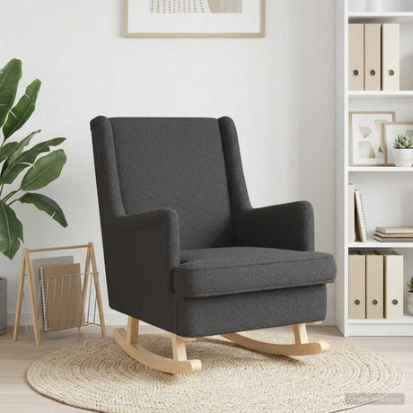 Vidaxl schommelstoel donkergrijs 62 x 80 x 85 cm bouclé