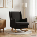 Vidaxl schommelstoel zwart 62 x 80 x 85 cm bouclé