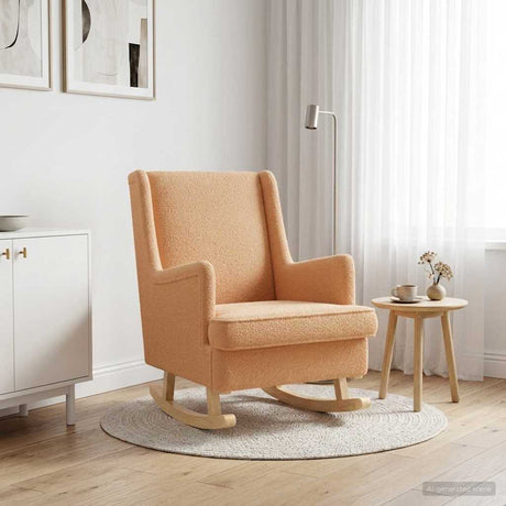 Vidaxl schommelstoel beige 62 x 80 x 85 cm bouclé