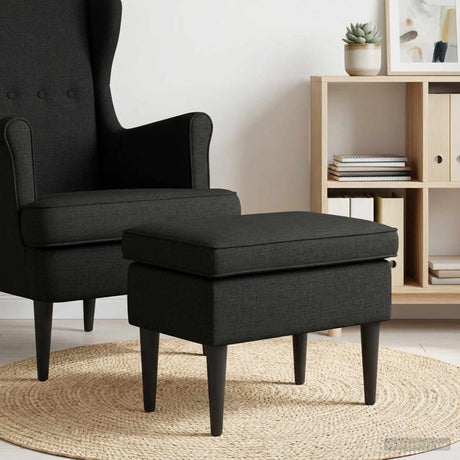 Vidaxl voetenbank zwart 55 x 35 x 41 cm stof