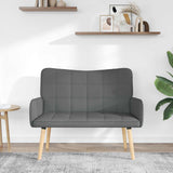 Vidaxl 2-zits sofa donkergrijs 115 x 61 x 87 cm stof