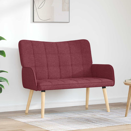 Vidaxl 2-zits sofa wijnrood 115 x 61 x 87 cm stof