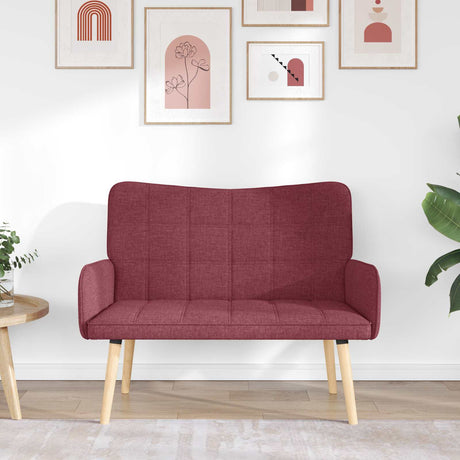Vidaxl 2-zits sofa wijnrood 115 x 61 x 87 cm stof