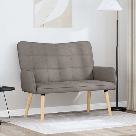 Vidaxl 2-zits sofa taupe 115 x 61 x 87 cm stof