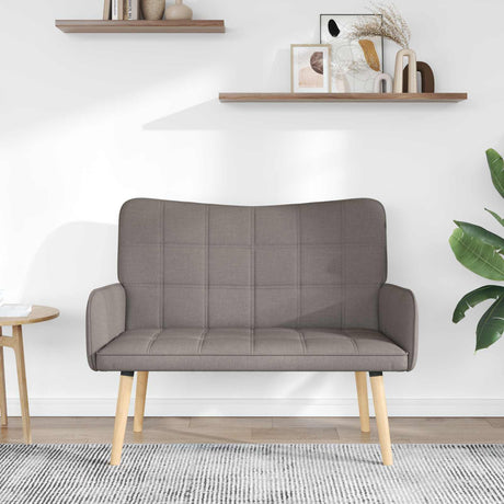 Vidaxl 2-zits sofa taupe 115 x 61 x 87 cm stof