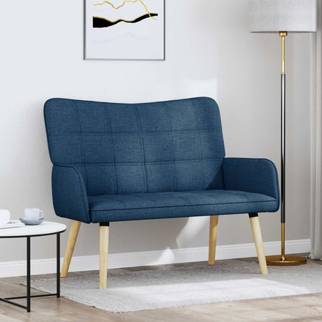 Vidaxl 2-zits sofa blauw 115 x 61 x 87 cm stof