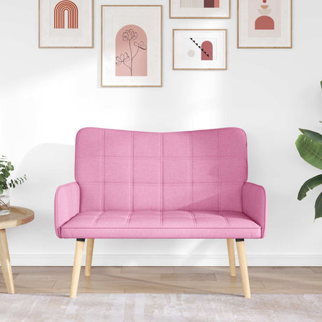 Vidaxl 2-zits sofa roze 115 x 61 x 87 cm stof