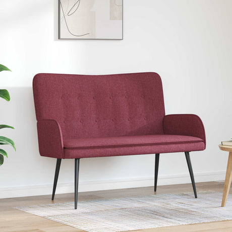 Vidaxl 2-zits sofa wijnrood 115 x 61 x 87 cm stof