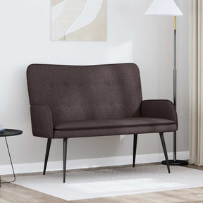 Vidaxl 2-zits sofa donkerbruin 115 x 61 x 87 cm stof