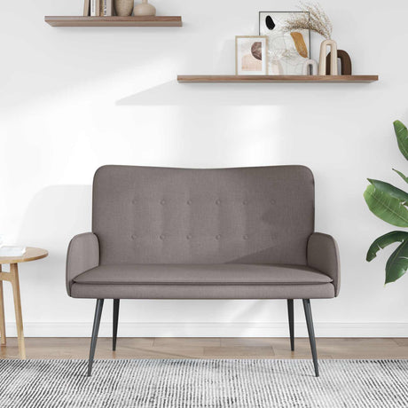 Vidaxl 2-zits sofa taupe 115 x 61 x 87 cm stof
