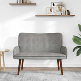 Vidaxl 2-zits sofa lichtgrijs 115 x 61 x 87 cm fluweel