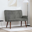 Vidaxl 2-zits sofa donkergrijs 115 x 61 x 87 cm fluweel