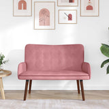 Vidaxl 2-zits sofa roze 115 x 61 x 87 cm fluweel
