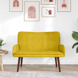 Vidaxl 2-zits sofa geel 115 x 61 x 87 cm fluweel