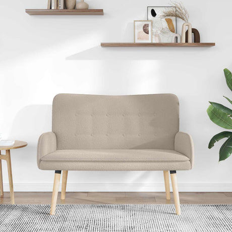 Vidaxl 2-zits sofa lichtgrijs 115 x 61 x 87 cm bouclé
