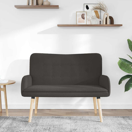 Vidaxl 2-zits sofa donkergrijs 115 x 61 x 87 cm bouclé