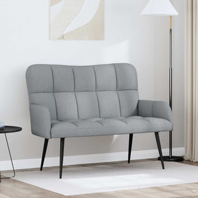 Vidaxl 2-zits sofa lichtgrijs 115 x 61 x 87 cm stof
