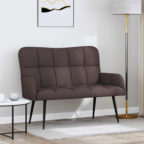 Vidaxl 2-zits sofa donkerbruin 115 x 61 x 87 cm stof