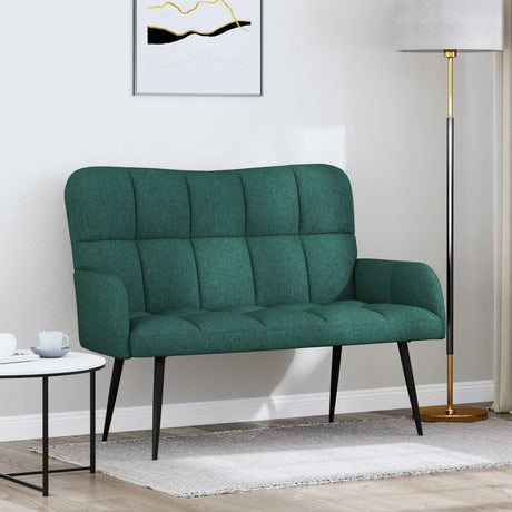 Vidaxl 2-zits sofa donkergroen 115 x 61 x 87 cm stof