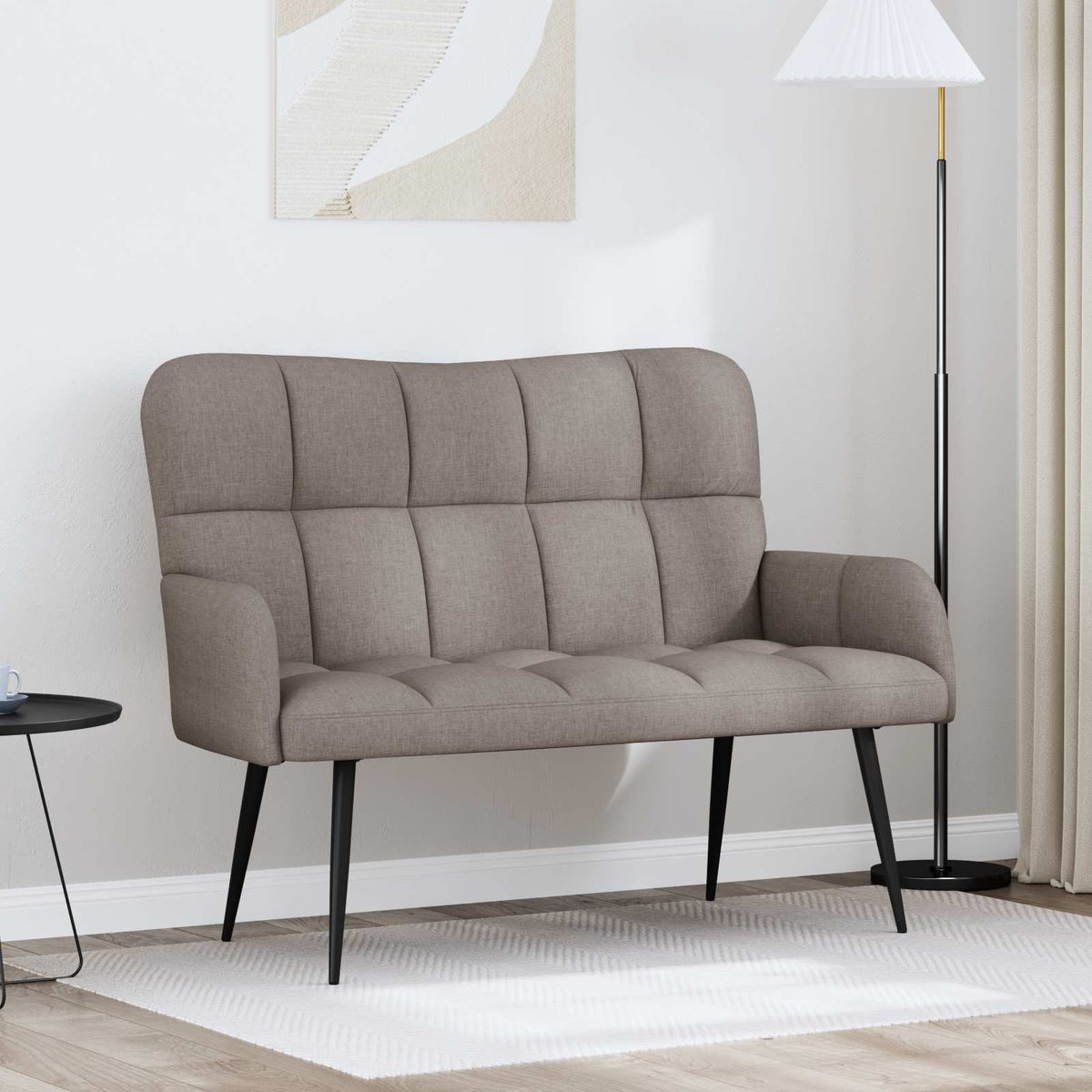 Vidaxl 2-zits sofa taupe 115 x 61 x 87 cm stof