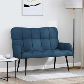 Vidaxl 2-zits sofa blauw 115 x 61 x 87 cm stof