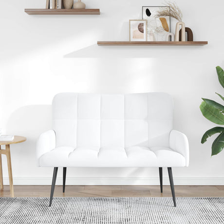 Vidaxl 2-zits sofa wit 115 x 61 x 87 cm stof