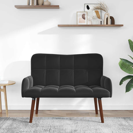 Vidaxl 2-zits sofa zwart 115 x 61 x 87 cm fluweel