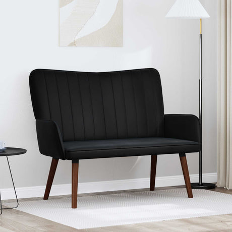 Vidaxl 2-zits sofa zwart 115 x 61 x 87 cm fluweel