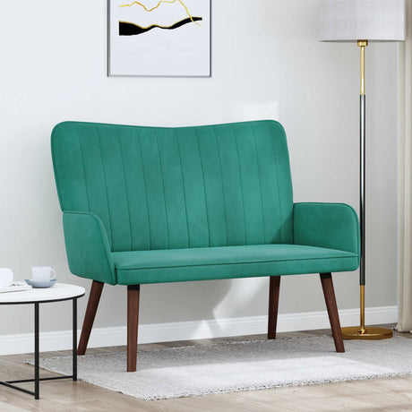 Vidaxl 2-zits sofa turquoise 115 x 61 x 87 cm fluweel
