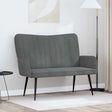Vidaxl 2-zits sofa donkergrijs 115 x 61 x 87 cm fluweel